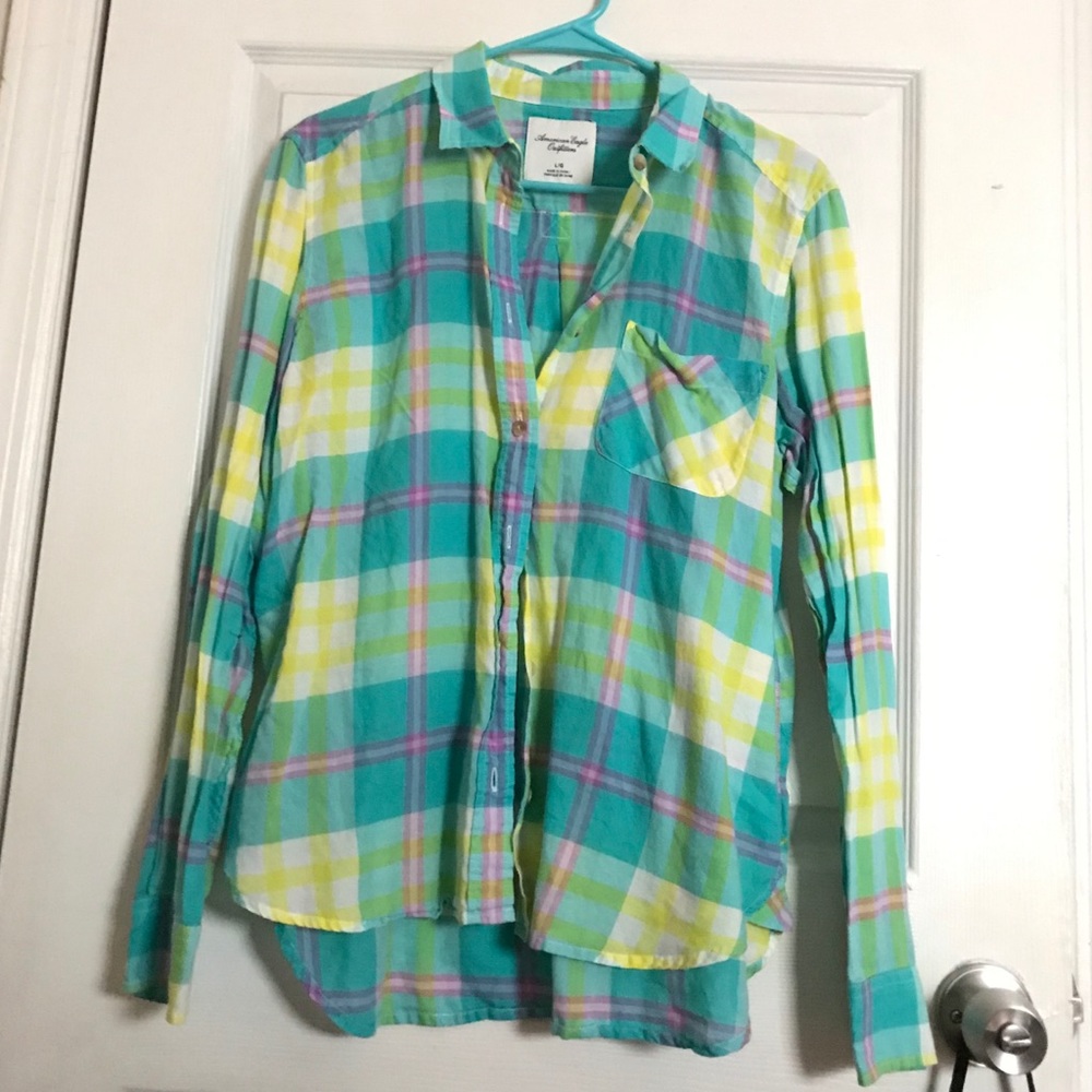 AE Blue & Yellow Flannel Shirt💛💙